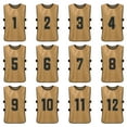 thumbnail image 2 of Carevas 12 PCS Adults Soccer Pinnies Quick Drying Football Team Jerseys Youth Sports Scrimmage Soccer Team Training Numbered Bibs Practice Sports Vest, 2 of 7