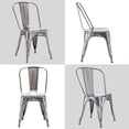 thumbnail image 2 of Heavenly Collection Silver Metal Dining Chairs – Set of 4, Modern & Durable for Kitchen or Dining Room, 2 of 12