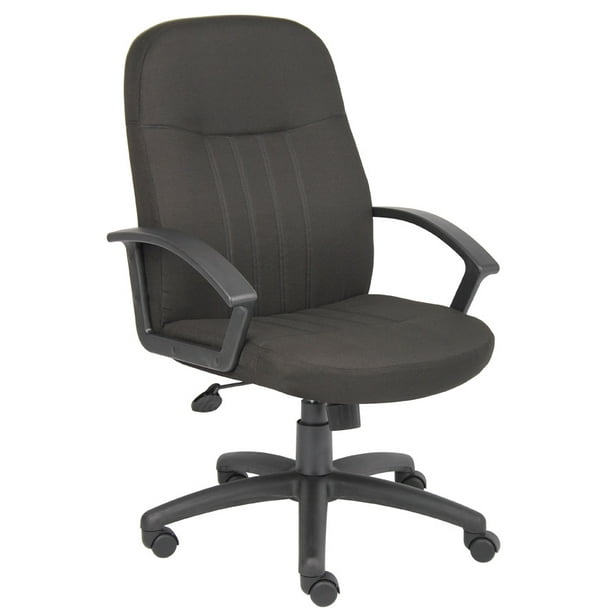 Boss Office Products Black Mid Back Managers Office Chair