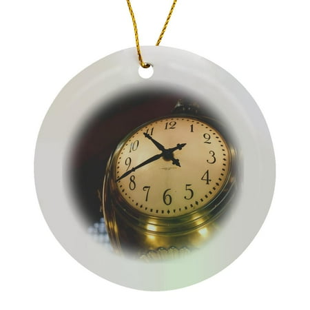 3drose, Clock, Grand Central Station, New York, Ny Usa - Us33 Dwe0001 - David H. Wells, Circle Porcelain Ornament