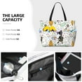 thumbnail image 5 of Yiaed Colorful Poodle Dog Print Large Capacity Beach Travel Bag - Waterproof Zipper Vacation Tote for Sandproof Storage, and Camping, 5 of 5