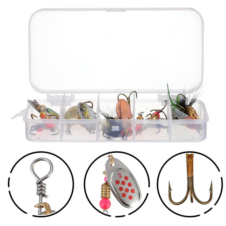 Rosarivae 10pcs/box Metal Sequin Fishing Spoons Lures Durable Spoon Fishing  Baits Supplies 