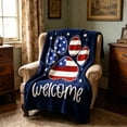 thumbnail image 1 of Independence Day Blanket Festive Flannel Blanket Soft Warm Throw Blanket For Home Sofa Bed Holiday Decoration, 1 of 9