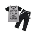 thumbnail image 3 of Kids Baby Girls Clothes Tops T-shirt Pants Leggings Outfits Set, 3 of 5