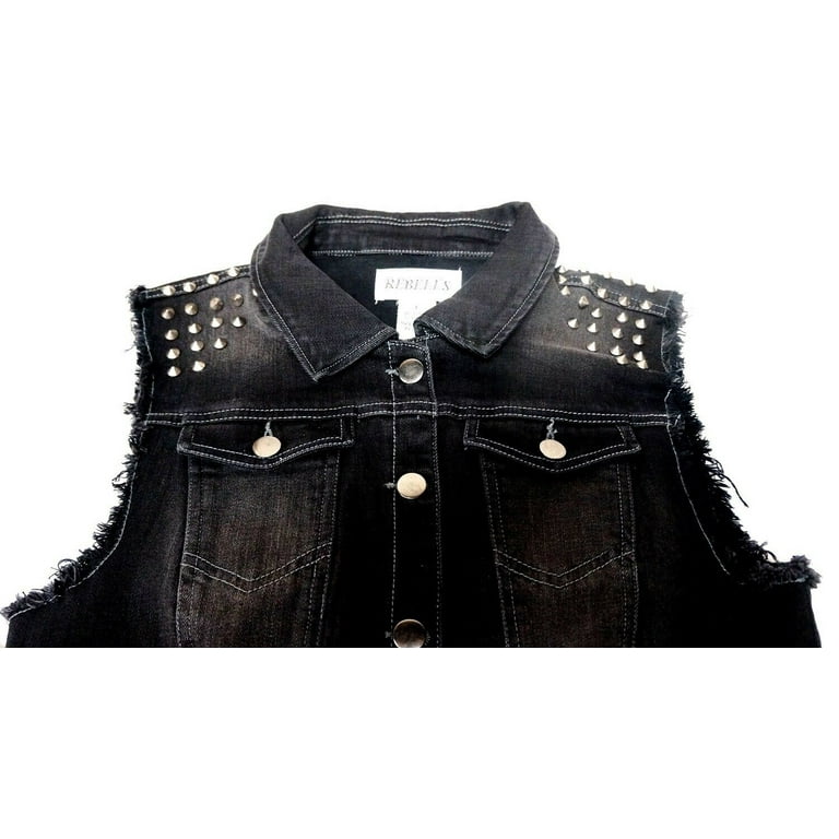 Rock denim shop vest