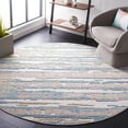 thumbnail image 2 of SAFAVIEH Cabana Gaila Abstract Indoor/Outdoor Area Rug, Aqua/Pink, 6'7" x 6'7" Round, 2 of 10