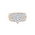 thumbnail image 2 of 10kt Yellow Gold Round Diamond Heart Bridal Wedding Engagement Ring 2 Cttw, 2 of 4