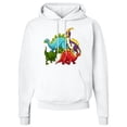 thumbnail image 2 of Inktastic Cute Dinosaurs Adult Hoodie Sweatshirt, 2 of 4