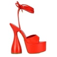 thumbnail image 3 of XY London Womens Celeste Cylindrical Peep Toe High Heels, 3 of 5