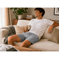 thumbnail image 5 of Men’s Lounge Pajama Shorts Lightweight Cotton Drawstring Sleep Shorts with Pockets - 1-Pack, 5 of 8