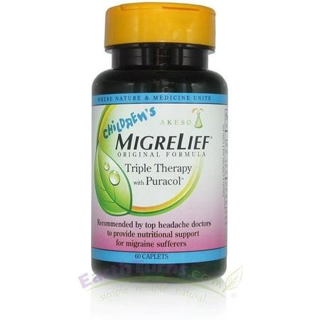 MigreLief Childrens Triple Therapy With Puracol Caplets 60 ea