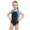 thumbnail image 4 of Gyratedream Girls One Piece Swimsuit Kids Halter Bathing Suits Summer Professional Training Swimwear 2-10Years, 4 of 6