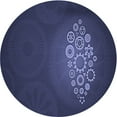 thumbnail image 1 of Ahgly Company Indoor Round Patterned Night Blue Area Rugs, 3' Round, 1 of 6