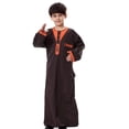 thumbnail image 2 of LEEYNEER Fall Clothes for Boys Boys Middle Muslim Pure Fashion Dresses and Long Topcoats Comfortable Blouse, 2 of 9