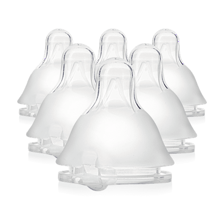 Evenflo Balance Plus Standard Neck Nipples for use with Evenflo Balance Plus Standard Neck Bottles, Fast Flow for 8 Months and up, 6-Pack
