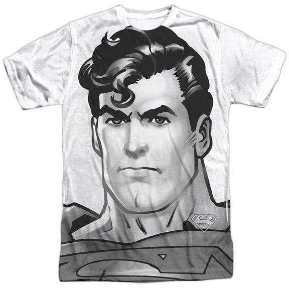 Superman - Bw Supes Head - Short Sleeve Shirt - Medium