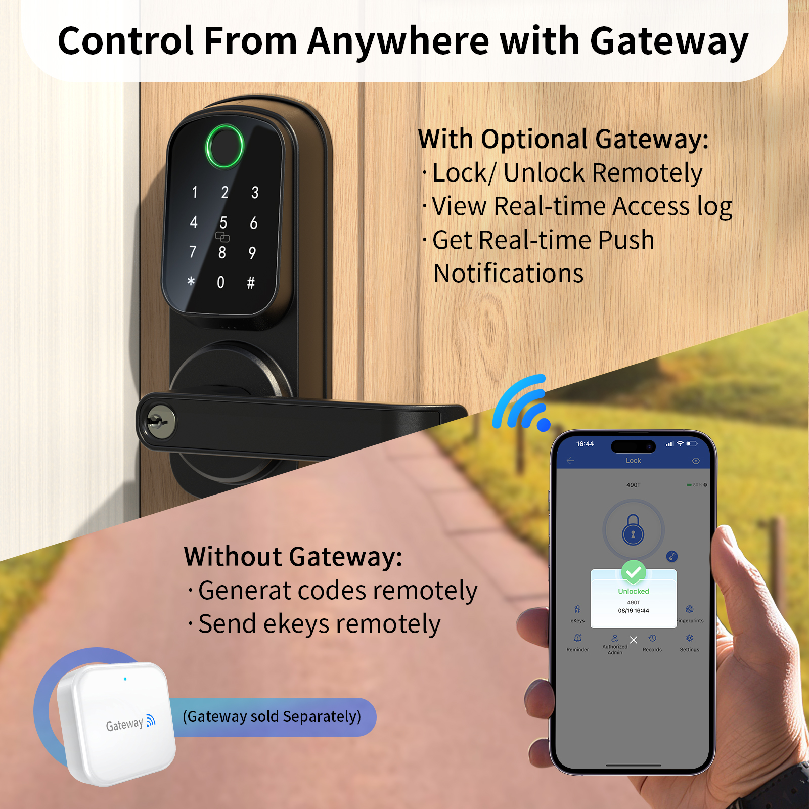 Ironzon Smart Fingerprint Deadbolt Electronic Door Lock photo 3