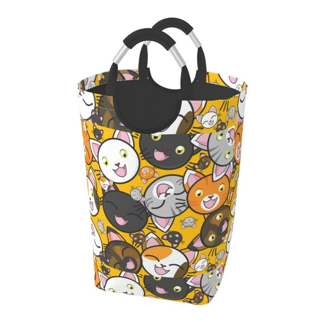 XMXY cats cute Rectangular Laundry Basket Organizer , Collapsible Folding Tall Clothes Hampers
