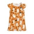 thumbnail image 7 of Leey-World Halloween Toddler Pajamas Girls Cute Halloween Nightgown Dress Flutter Short Sleeves 2-10 Years Soft Casual Dress, 7 of 7