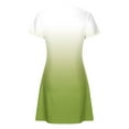 thumbnail image 5 of Uaswgudfs 2025 Women's Casual Short Sleeve A-Line Pocket Dress - Summer Round Neck & Flared Skirt for Effortless Daily Wear Army Green L, 5 of 5