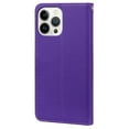 thumbnail image 2 of Dteck for iPhone 13 Pro Case,Solid Color Leather Flip Phone Case Wallet Cover with Card Slot for iPhone 13 Pro,Purple, 2 of 3