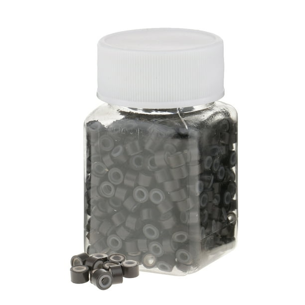 500pcs / set anillos forrados micro nano de la extensión del pelo del silicón marrón jinwen Anillo de Extensiones de Cabello