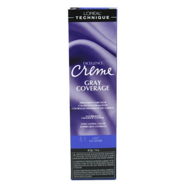 Loreal Excellence Creme Color #6.1 Light Ash Brown 1.74oz (Pack of 2)