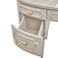 thumbnail image 3 of St. Charles Vanity Desk with Glass Top - Dove Gray, 3 of 6