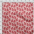 thumbnail image 4 of oneOone Georgette Viscose Red Fabric Floral Craft Projects Decor Fabric Printed By The Yard 42 Inch Wide, 4 of 5