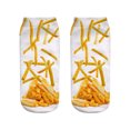 thumbnail image 2 of Penkiiy Socks for Men Men's Woman's Fashion Socks Funny Hamburger Fries 3D Print Cotton Sweat-absorbent Short-section Socks White Socks, 2 of 2