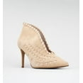 thumbnail image 4 of Cecelia New York Merrick Nude Pointed Toe Mid Heel Cut Out Ankle Bootie Pumps (beige, 7.5), 4 of 4