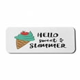 thumbnail image 1 of Hello Summer Computer Mouse Pad, Hand Drawn Typography with Cherry Top Ice Cream, Rectangle Non-Slip Rubber Mousepad Large, 31" x 12" Gaming Size, Seafoam Scarlet, by Ambesonne, 1 of 2