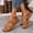 Brown, variant on Women's Wedge Sandals, Slip On Casual Open Toe Vacation Summer Shoes White Size 7.5