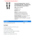 thumbnail image 2 of Front Air Suspension Strut - Set of 2 - Compatible with 2000 - 2006 Mercedes-Benz S430 RWD (Excludes 4Matic) 2001 2002 2003 2004 2005, 2 of 2