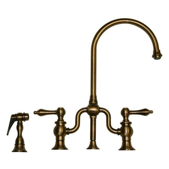 Whitehaus Twisthaus Whttslv3 9773spr Double Handle Kitchen Faucet With Side Spray Polished Chrome