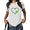 White-1, variant on Black Print Tshirt Graphic Tees Shirts with Green Heart and Shamrock Design for St Patricks Day Casual Daily Wear Tops S-5XL