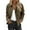 *Army Green, variant on ClodeEU Womens Cropped Trench Coat ,Lapel Collar Casual Jacketswith Checkered Lining ,Single Breasted Jacket Khaki,Womens Plus XL