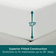 AllerEase CleanBoost Plush Knit Mattress Cover Protector, Twin - Fitted, w/ Straps, Waterproof