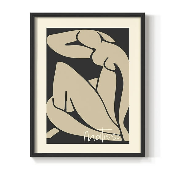 Matisse CCCVI in Black Solid Wood 8 x 10 Framed Print