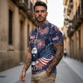 thumbnail image 3 of Jeiento 250th Eagle Matching Shirts for Couples Short-Sleeve Slim Fit Shirts for Men 4Th of July Fashion Quick Dry Sleeveless Tennis Shirt Golf Tank Top for Women, Men's XL, 3 of 6