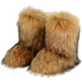 thumbnail image 3 of Women's Warm Faux Fur Boots Furry Short Snow Boots, Mid-Calf Flat Shoes for Outdoor Wear, 3 of 7