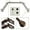 Cocoa, variant on 0.8125 in. Nicholson Bay Window Double Curtain Rod with Side Rod Extends Upto 20 to 36 in. & Center Rod Extends Upto 38 to 72 in., Black