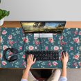 thumbnail image 4 of Long Mouse Pads for Desk,Pioneer Flower Floral Print Pattern Desk Mats on Top Of Desks, Desk Mouse Pad Extra Large with 3mm Non-Slip Base and Stitched Edge for Gaming,Office,Work,Home 47.3"x23.6", 4 of 6