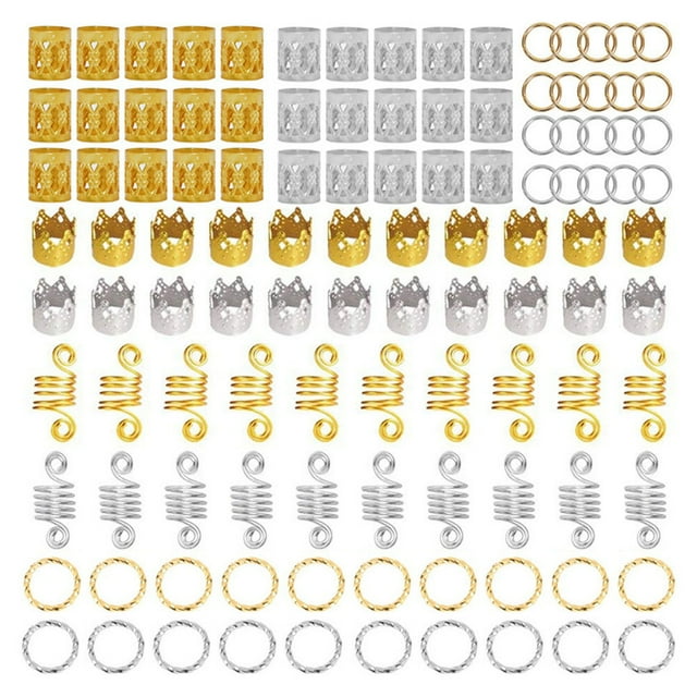 Clips para trenzas de cabello, 110 piezas Anillos para trenzas para el cabello Lazos para trenzas para el cabello Anillos para el cabello con rastas Diseño a prueba de futuro