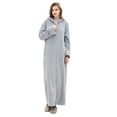 thumbnail image 1 of a.Jesdani Long Peignoir à Capuche à Fermeture Éclair pour Femmes en Flanelle Polaire Peignoirs d'Hiver Chauds Robe de Chambre Nuisette Tenue de Nuit Pyjamas, 1 of 5