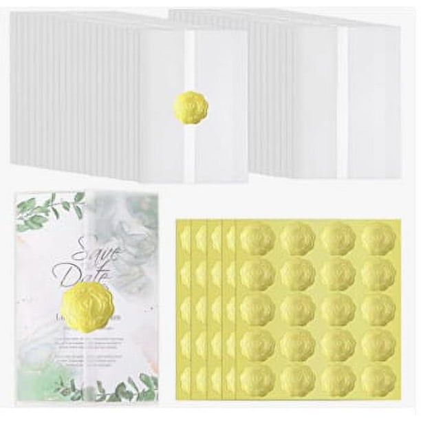 20 piezas (10 piezas de pegatinas + 10 piezas de papel sulfúrico translúcido) Pegatinas de sello de cera en relieve, pegatinas de sello de sobre autoadhesivas con forma de corazón de amor para tarjetas de felicitación de invitación de boda Just My Style JM