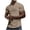 Khaki, variant on WREESH Men's Zip Henley Shirts Slim Short Sleeved Casual Sports Solid Color Tops Gray