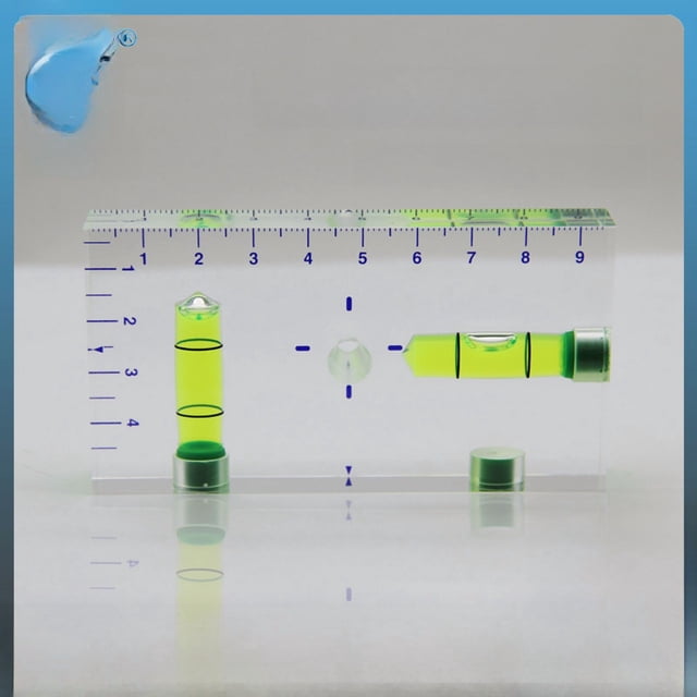 Mini Transparent T-Type Spirit Level with Magnetic Base, 120mm L-Shaped Design, Green Liquid Vial - Compact Waterproof Tool for Accurate Two-Way Horizontal/Vertical Measurement, Ideal for Home DIY &