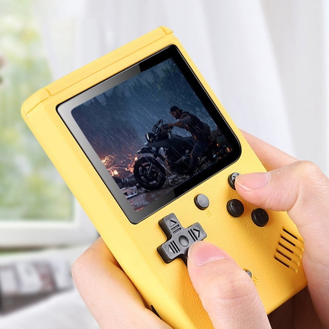 Consola de videojuegos portátil retro con pantalla TFT de 3 pulgadas para niños (amarillo 400 en 1)