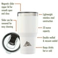 thumbnail image 4 of (3 pack) Ozark Trail 32 oz Vacuum Insulated Stainless Steel Tumbler, White, 4 of 12